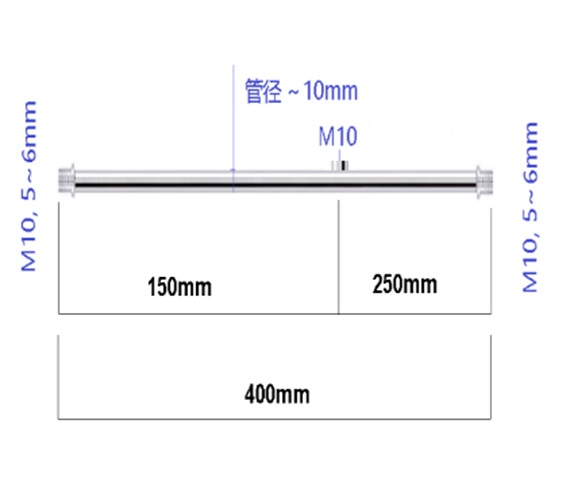 Рожок М10 (белый) - шпилька декоративная с упорами для светильника D10/H400мм, SPFR5129