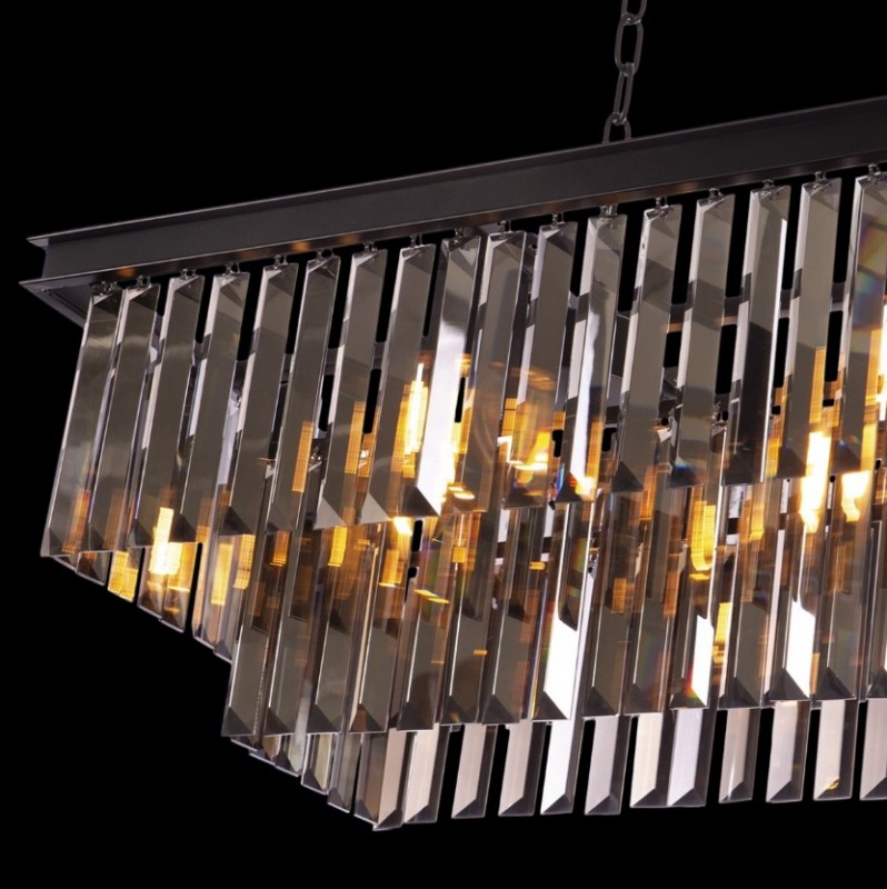 Светильник DZN-45107 ЧЕРНЫЙ/ТОНИРОВАННЫЙ ` D1200*300/H300+1500/10/E14/60W PRISM