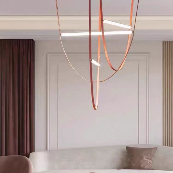 Светильник подвесной ElegantLight DZN-8394 КОРИЧНЕВЫЙ ` L600/H1500/1/LED/3000K NUTTA 22-12