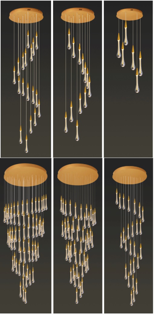 Светильник GL.35349 GOLD/ЗОЛОТО ` D40/H280-1100/1/LED/3W 4000-4500K BARTO SPF14 (1)