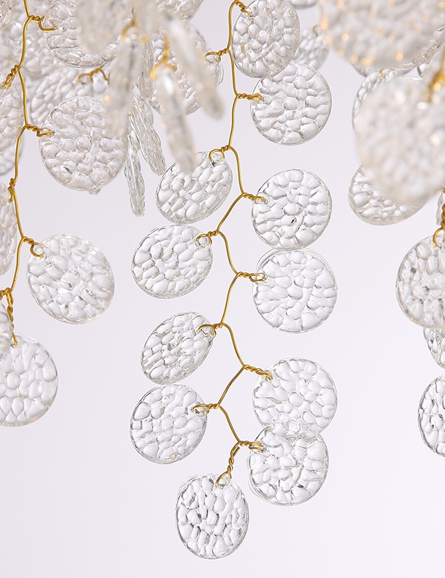 Светильник DZN-34947 ЗОЛОТО / МАТОВЫЙ+ПРОЗРАЧНЫЙ D1200*400/H1200/9/E14/40W COINS 24-12