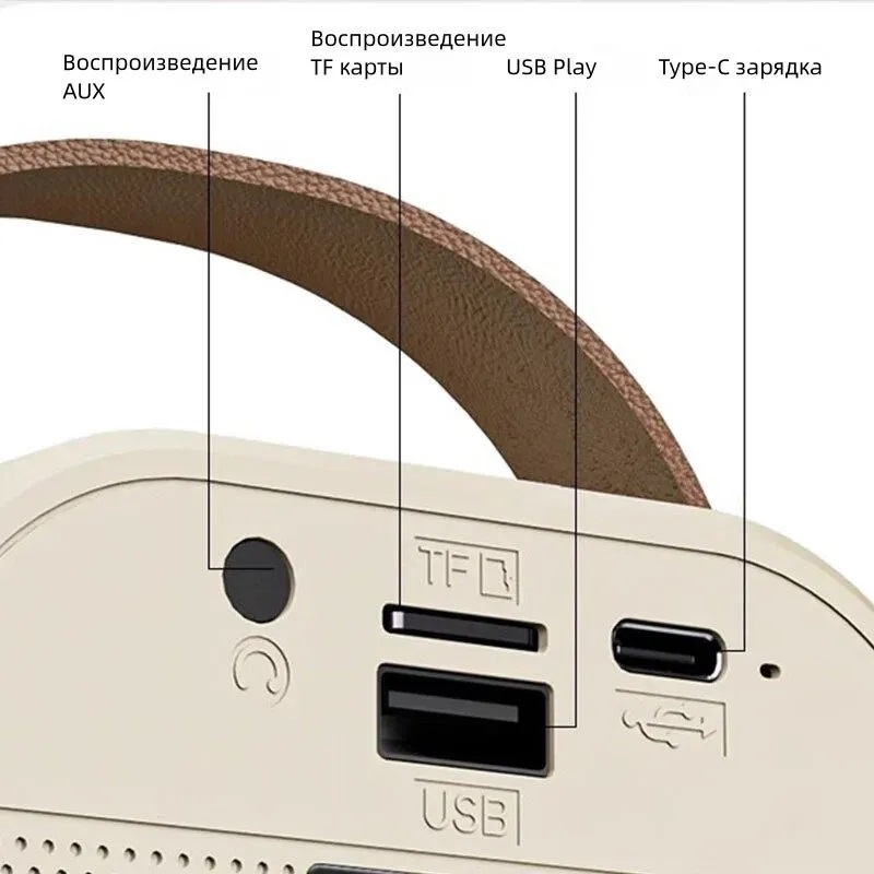 Мини-караоке K12 ГОЛУБОЙ: Bluetooth-колонка с LED-подсветкой и микрофоном 5V/1A RSP 24-11