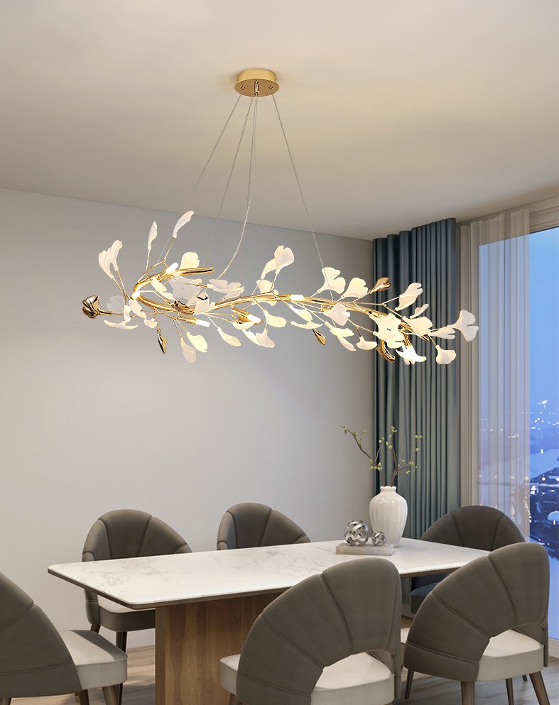 Светильник DZN-8466 БРОНЗА + БЕЛАЯ КЕРАМИКА ` D1200*650/H1260/8/G9/72W/4000K GINKOA