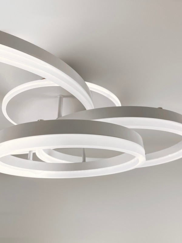 Светильник SPFD-40619 БЕЛЫЙ ПЛАСТИК ` D500+D400+D300/Н300/LED/75W/4500K 21-10