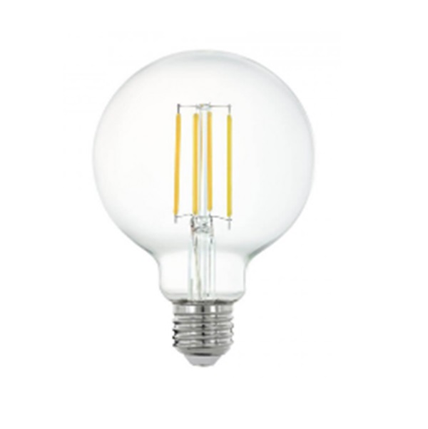 Лампа светодиодная G95 прозрачная 6W-4000K-E27, 220V SPF22-07
