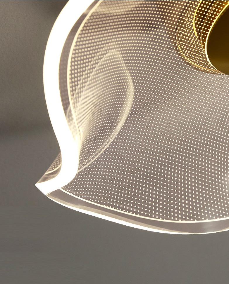 Светильник настенный ElegantLight DZN-11283 ЗОЛОТО ` D240/H90/1/LED/8W/4200K SPRAY акрил с точками