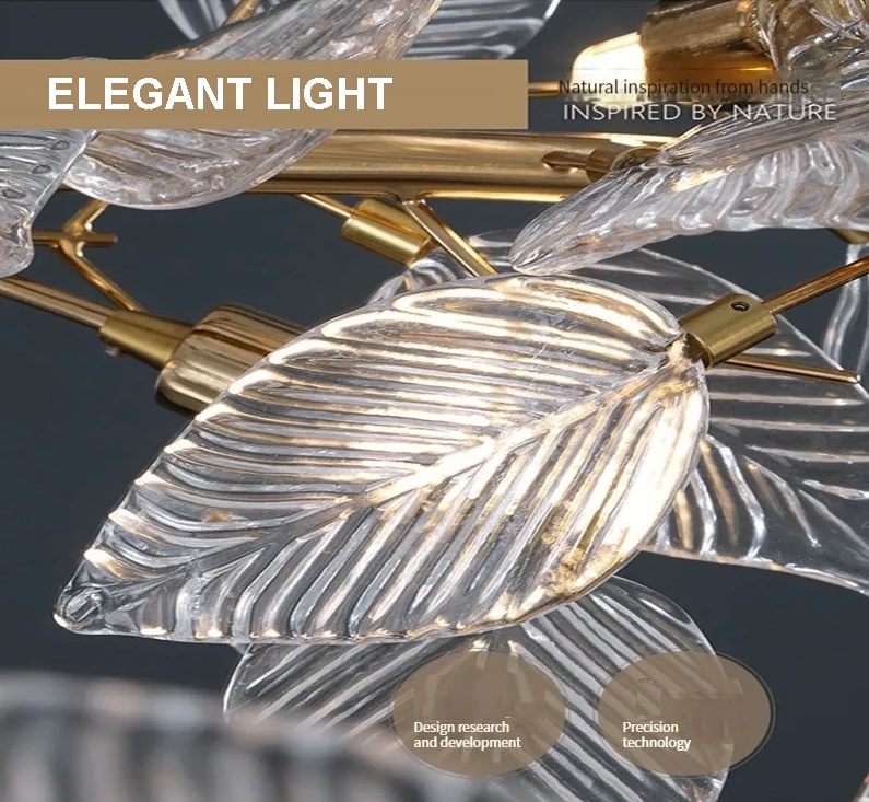 Светильник подвесной ElegantLight DZN-11339 ЗОЛОТО ` D1200*500/H450+1200/12/G9/10W