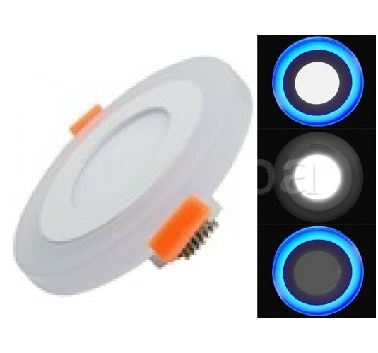 _Светильник светодиодный DLKS160 3W 4200K + Blue, круг, 105/80 мм