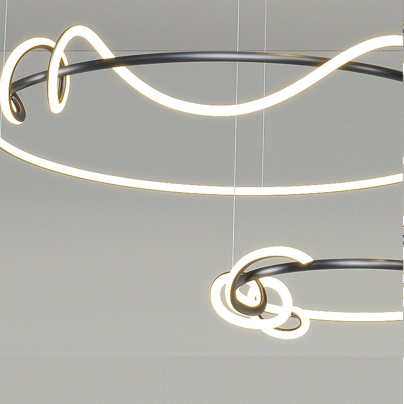 Светильник DZN-13327 ЧЕРНЫЙ ` D800+600+500/H1500/3/LED/75W/4500K RAFFEL