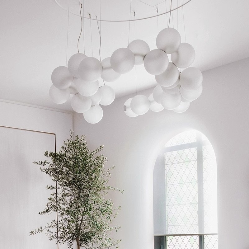 Светильник DZN-13333 БЕЛЫЙ ` D1000/H1500/28/LED/84W/4500K акриловый шар 100мм