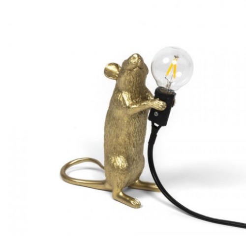 Светильник переносной ElegantLight DZN-5329 ЗОЛОТО ` 1/E12/12W мышка стоит (+ лампа Е12) MOUSE 23-11