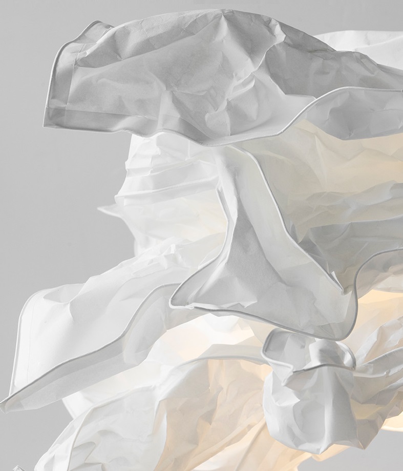 Светильник DZN-8513 БЕЛЫЙ ` D800/H1200/1/E27/15W PAPER2 бумажный абажур