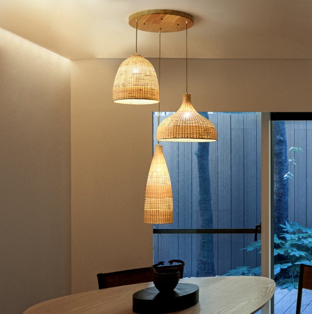 Светильник DZN-8520 РОТАНГ ` D700/H1500/3/E27/40W RATTAN WABI-SABI 24-08