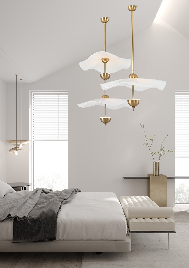 Светильник DZN-65045 БЕЛЫЙ + ЗОЛОТО ` D400/H700/2/LED/6W/4500K ENVOLEE