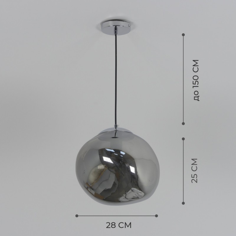 Светильник DZN-11366 РОМ + ЧЕРНЫЙ ТОНИРОВАННЫЙ ` D250*280/H1500/1/E27/40W MELT by Tom Dixon 24-03