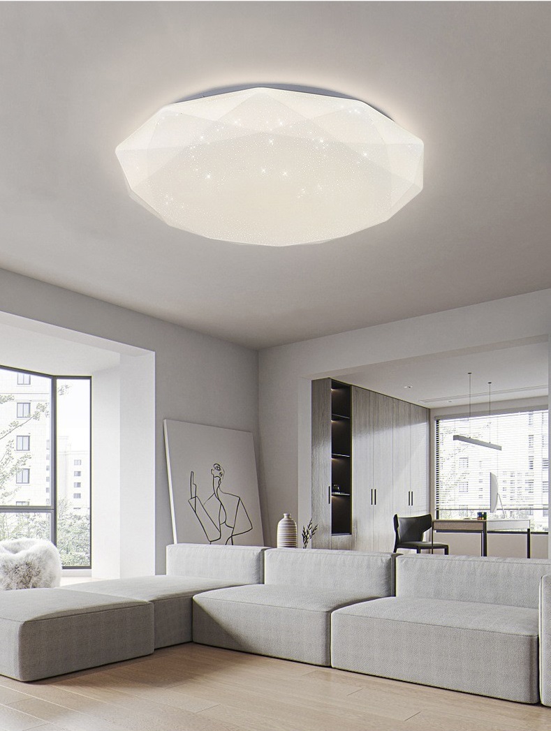 Светильник SPF-9505 36W*2 DIAMOND WH/БЕЛЫЙ ` D500/H80 пульт 2,4G (Бриллиант)