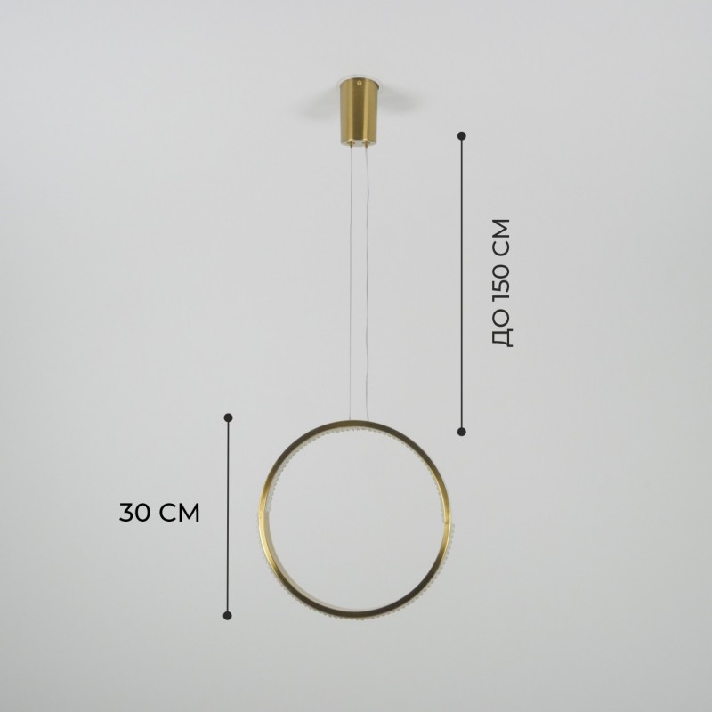 Светильник подвесной SAPFIR SPF-5372 БРОНЗА ` D300/H1500/1/LED/.W/4500K HOOP2 23-05