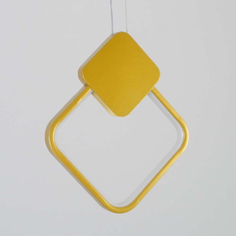 Светильник подвесной SAPFIR SPF-5377 ЗОЛОТО ` D200*260/H1200/1/LED/8W/4500K прозрач провод SYLE 23-0