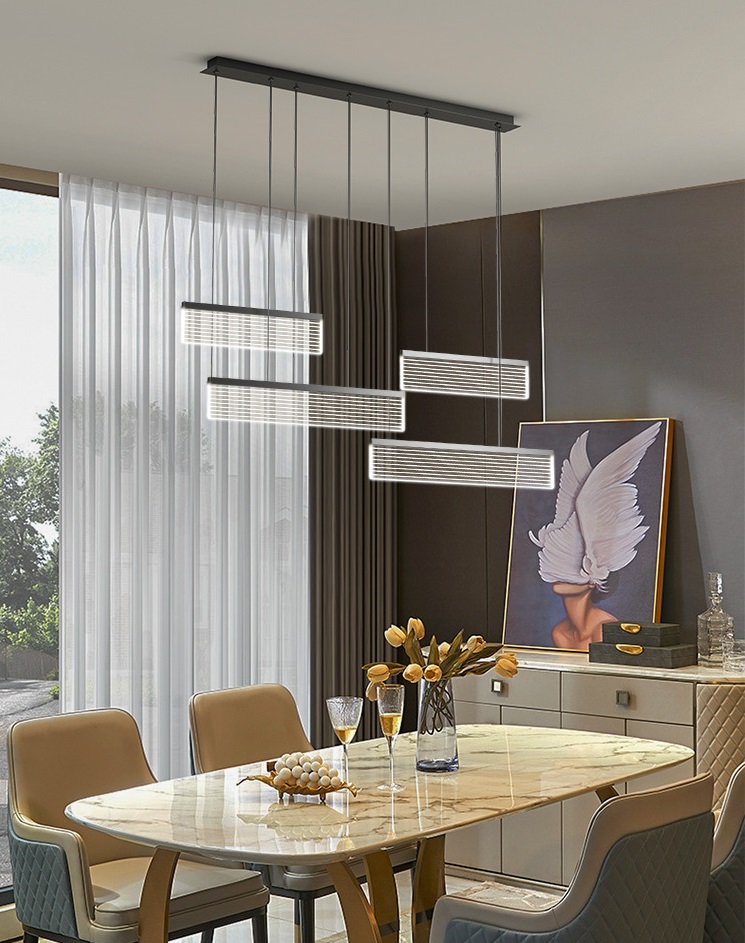 Светильник подвесной SAPFIR (2362-1000-BK) SPF-8630 ЧЕРНЫЙ ` D1000*80/H1200/4/LED/.W ZEBRA 23-10