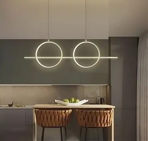 Светильник подвесной SPF-8655 CHROME/РОМ ` D1000/H1200/3/LED/40W 2.4G HUNDRED 22-08 (1 из 3шт в кор