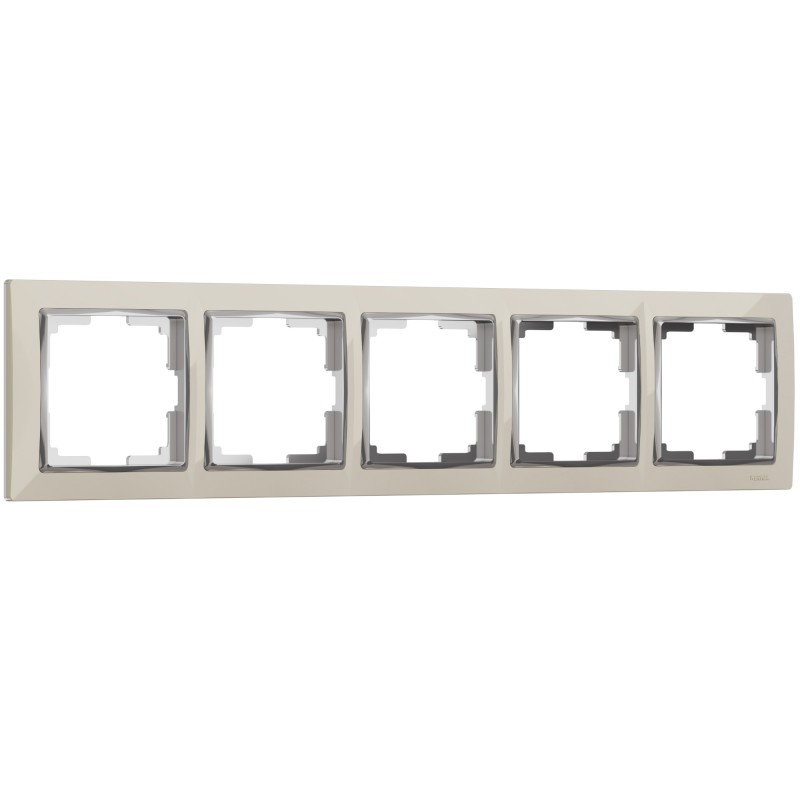 WERKEL Snabb WL03-Frame-05-ivory /Рамка на 5 постов (слоновая кость/хром) a030803 W0051903