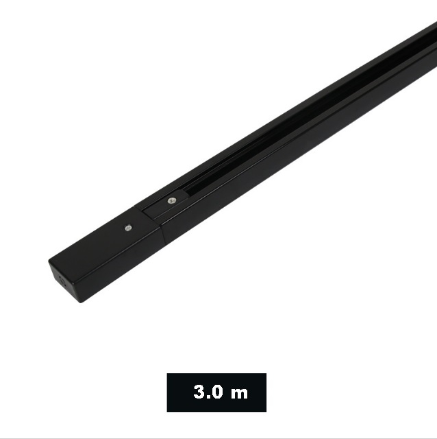 Шинопровод однофазный 3 метра черный (полный комплект с вводом питания и заглушкой) SPF23-12 (1/20)