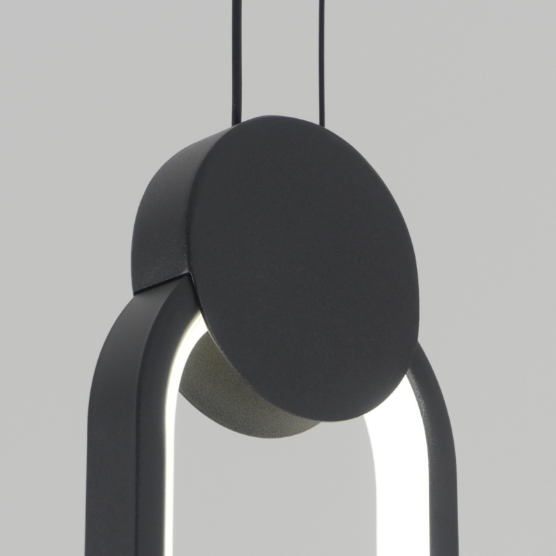 Светильник подвесной SAPFIR SPF-8792 ЧЕРНЫЙ ` D380*100/H1200/1/LED/10W/4500Kпрозрач провод SYLE 24-0