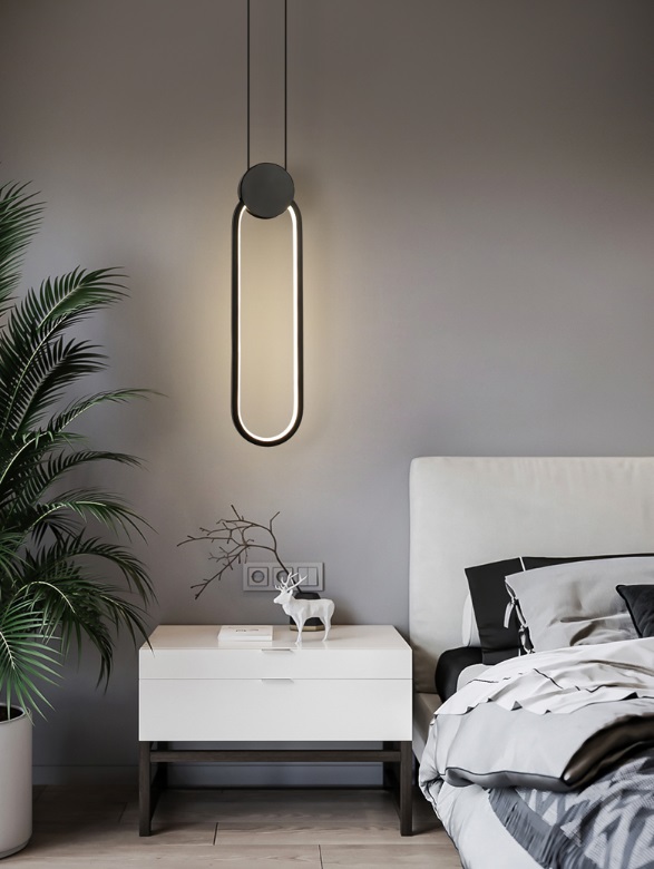 Светильник подвесной SAPFIR SPF-8792 ЧЕРНЫЙ ` D380*100/H1200/1/LED/10W/4500Kпрозрач провод SYLE 24-0