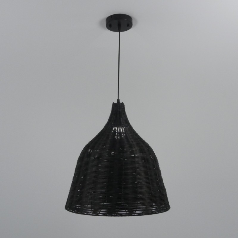 Светильник подвесной SPFD-47329 ЧЕРНЫЙ РОТАНГ ` D450*470/H1000/1/E27/30W черный провод, без ламп