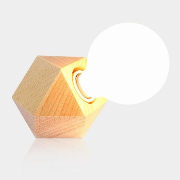 Светильник SPFD MD.4289 WOOD ` D80/H80/1/E27/60W светлое дерево Magic Light (без лампы)