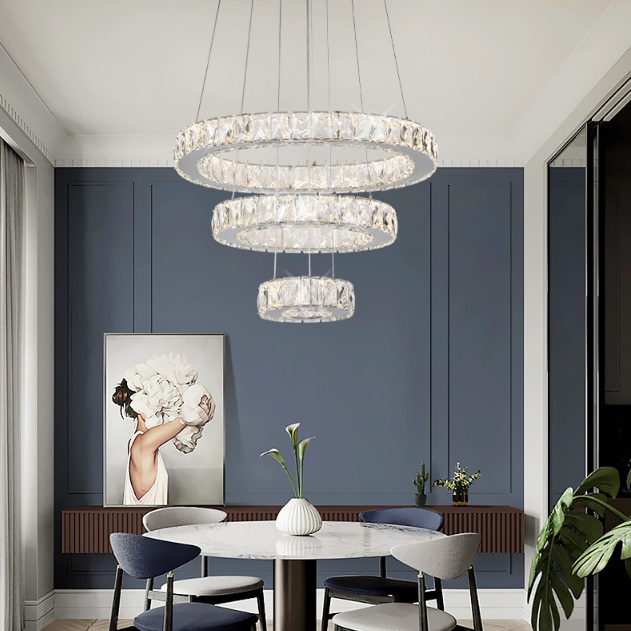 Светильник SPF-37562 CHROME/РОМ ` D500+350+200/H1200/3/LED/80W 2.4G 24-09