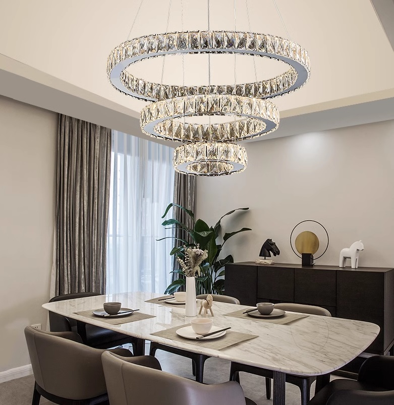 Светильник SPF-37562 CHROME/РОМ ` D500+350+200/H1200/3/LED/80W 2.4G 24-09