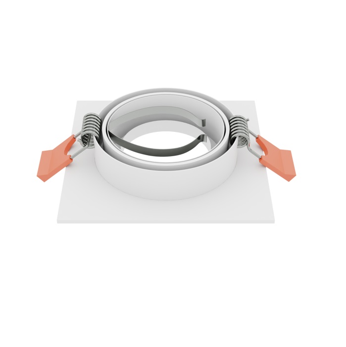 Светильник SPF-4357 WHITE/БЕЛЫЙ ` D92/H25/1/GU10/50W CITY1SQUARE 25-01 (1/100)