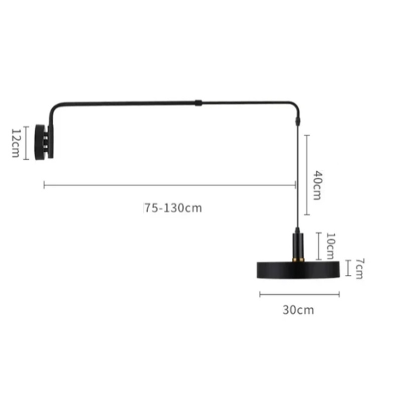 Светильник DZN-5569 ЧЕРНЫЙ ` D300/H750-1300/1/E27/40W 24-11