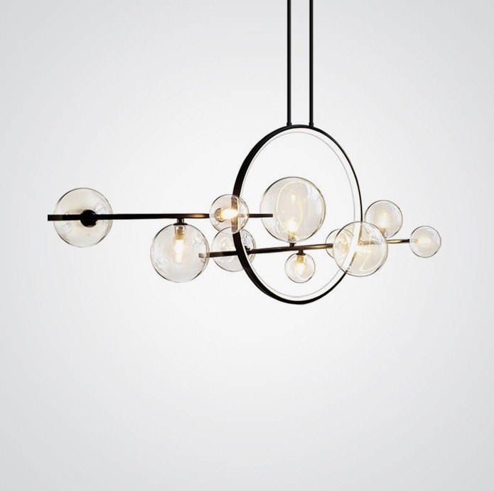 Светильник DZN-65211 ЧЕРНЫЙ ` D1450/H1800/10+1/G9+LED/.W/4000K