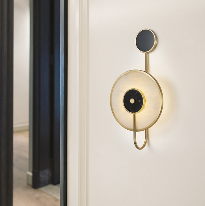 Светильник DZN-65216 ЗОЛОТО + МРАМОР` D250*120/H500/1/LED/.W/4500K