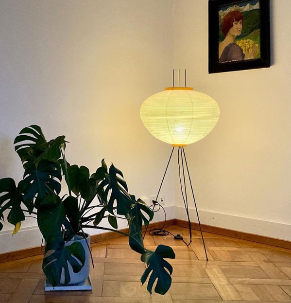 Торшер из рисовой бумаги DZN-5730 БЕЛЫЙ ` D500/H1200/1/E27/15W PAPER