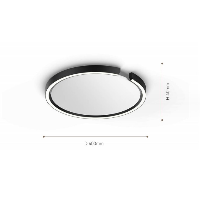 Светильник DZN-12058 ЧЕРНЫЙ ` D400/H40/1/LED/24W/4000K SEGMENT