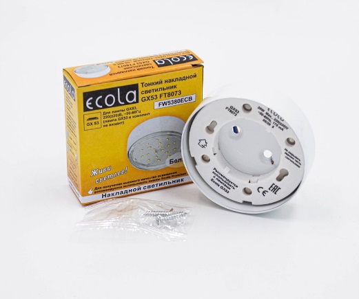 Ecola G53 FT8073 светильник накладной белый 25x82