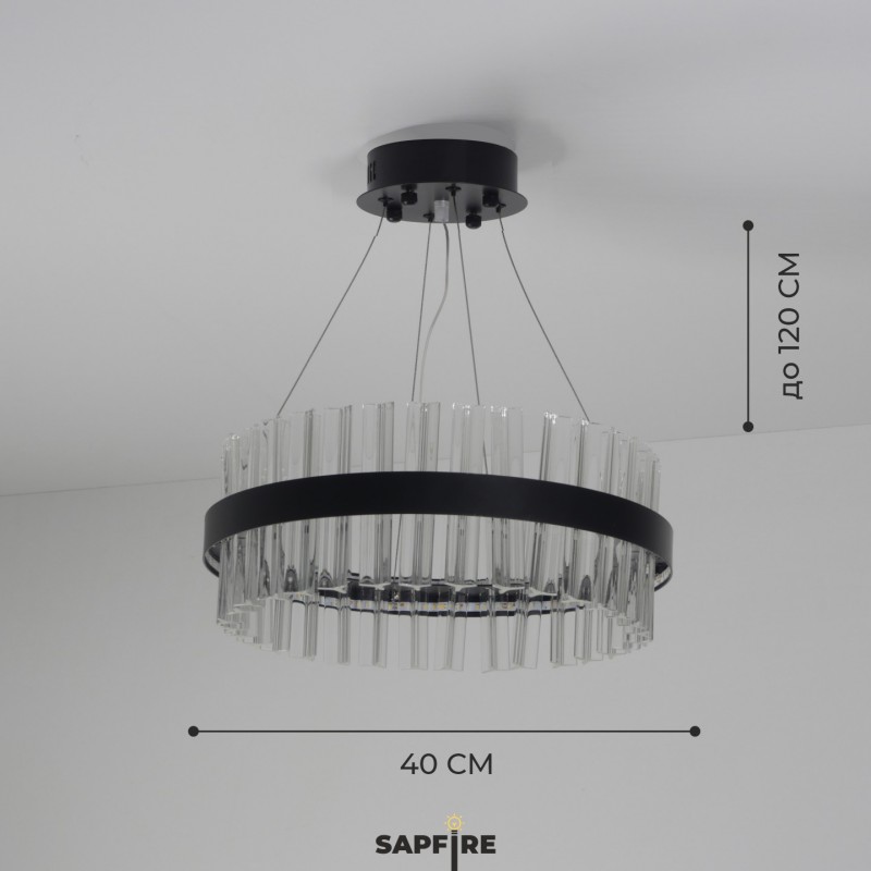 Светильник MD.6005 BLACK/ЧЕРНЫЙ ` D400/H1200/1/LED/40W/4500K ASK DZN22-05