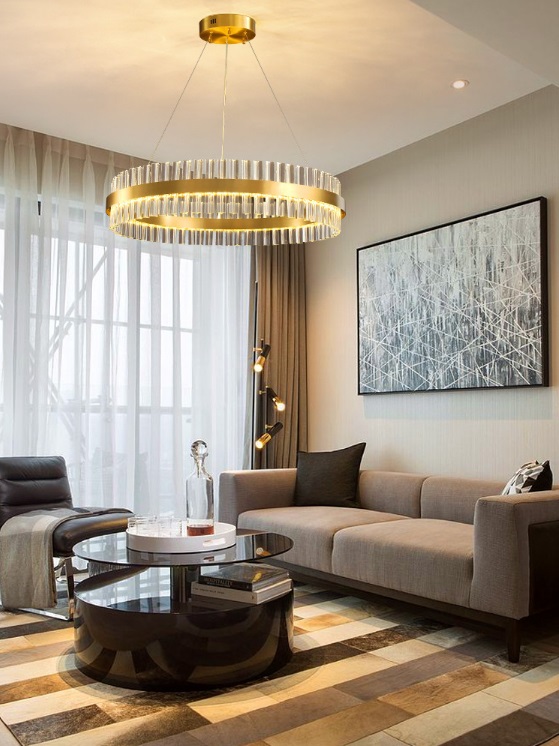 Светильник MD.6012 BRASS/ЛАТУНЬ ` D1000/H1200/1/LED/100W/4500K ASK DZN22-05