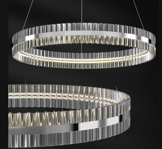 Светильник MD.6016 СHROME/РОМ ` D600/H1200/1/LED/60W/4500K ASK DZN22-05