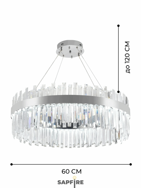 Светильник MD.6026 СHROME/РОМ ` D600/H1200/1/LED/...W 4500K ASK2 DZN22-05