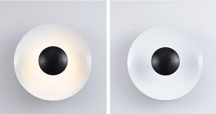 Светильник настенный DZN-45031 ЧЕРНЫЙ+БЕЛЫЙ ` D450/H160/1/LED/3000K GINGER