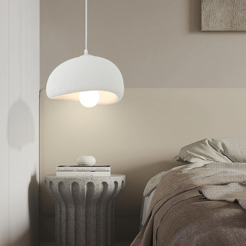 Светильник DZN-6111 БЕЛЫЙ ` D400*350/H1200/1/E27/60W белый шнур STONE 24-03