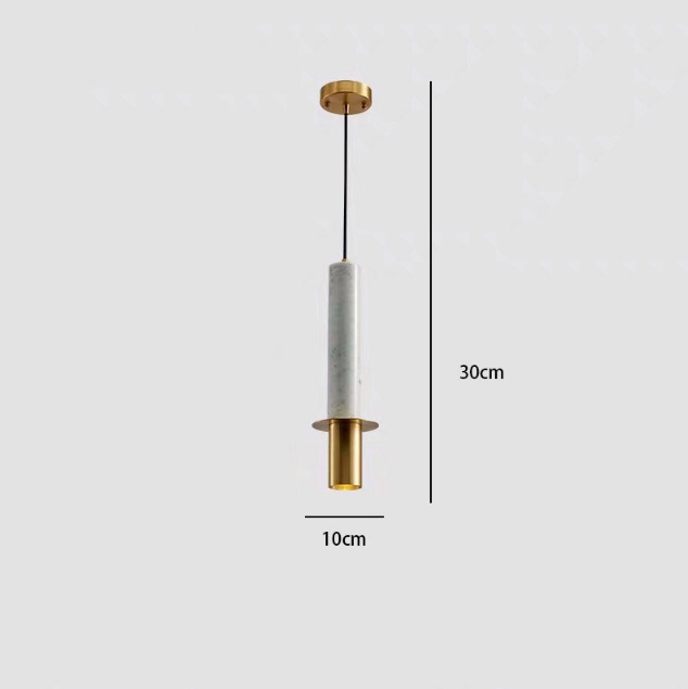 Светильник DZN1-4-96 ЗОЛОТО+БЕЛЫЙ МРАМОР ` D100*300/H1600/1/GU10/50W