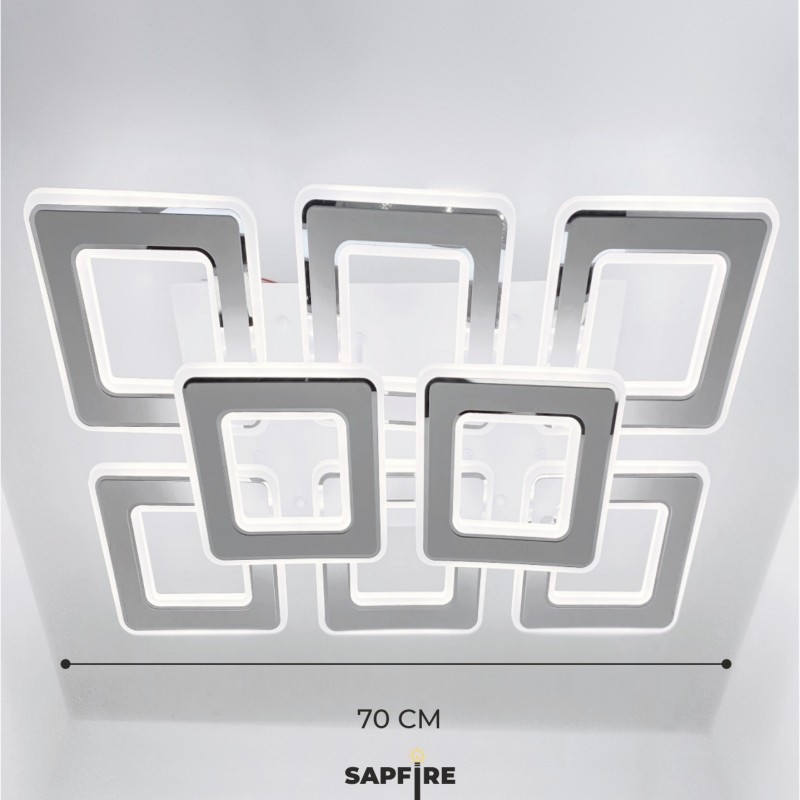 Светильник потолочный SPF-690 (1С1690) БЕЛЫЙ ` D700*400/H120/8/LED/200W 2.4G DOUBLE 22-08 (1)