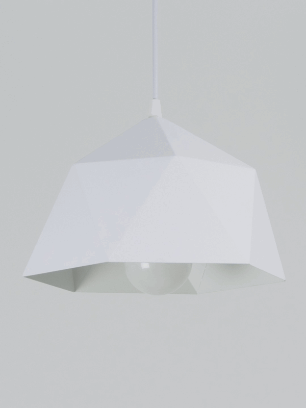 Светильник подвесной SPF-6124 БЕЛЫЙ+БЕЛЫЙ ` D245/H1120/1/E27/40W без ламп, белый провод SPFD PATIO