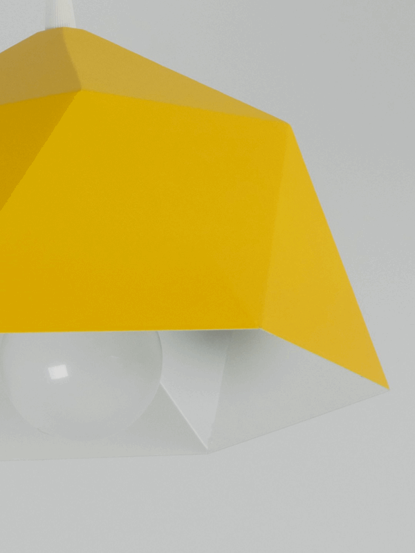 Светильник подвесной SPF-6127 ЖЕЛТЫЙ+БЕЛЫЙ ` D245/H1120/1/E27/40W без ламп, белый провод SPFD PATIO