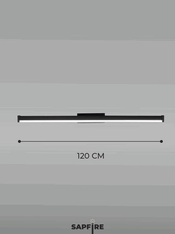 Светильник настенный SPF-4867 BLACK/ЧЕРНЫЙ ` 1200мм с выключателем MIRROR 23-07(1 из 25 шт в коробк